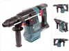 A collage of images showing a Bosch rotary hammer drill from different angles. Produktbild-Vorschau