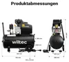 Compressore d'aria Wiltec con serbatoio da 50L, serbatoio Anteprima dell’immagine prodotto 11