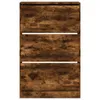 vidaXL Botník kouřový dub 80x21x125,5 cm materiál na bázi Náhled obrázku produktu 4