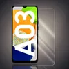 A transparent screen protector is placed over a smartphone screen, which displays large white text. Produktbild-Vorschau