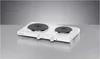 A white double electric hot plate sits on a metallic surface. Náhľad obrázku produktu