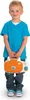 A young boy is holding a toy laptop. Produktbild-Vorschau