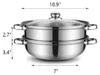 Vaporiera in acciaio inox, 28 cm - Vaporiera a 2 strati per Anteprima dell’immagine prodotto 3