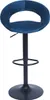 A studio shot of a blue velvet bar stool with a black metal base. Anteprima dell’immagine prodotto