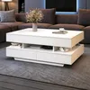 Merax Höhenverstellbarer Couchtisch mit LED, Hochglanz Produktbild-Vorschau 8