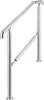 A stainless steel handrail for stairs, shown against a white background. Produktbild-Vorschau