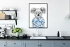 MuchoWow® Gerahmtes Poster Koala - Blumen - Sommer - Blau Produktbild-Vorschau 3