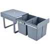 MinteLiv Einbaumülleimer Küche 2 Fächer (2x15L) Produktbild-Vorschau 3
