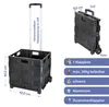 Klappbox Trolley schwarz 42x40x37cm Kunststoff Aluminium Produktbild-Vorschau 2