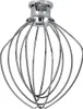 A close-up studio shot of a silver whisk attachment for a kitchen mixer. Produktbild-Vorschau