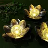 Solarlampen für Außen, Gartenleuchten, Solar Lotus Garten Produktbild-Vorschau 2