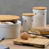 Kela 12064, Ovaal, Wit, Keramiek, Hout, Bamboe, Deksel met Productafbeelding-voorbeeld 8