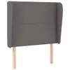 vidaXL Kopfteil mit Ohren Grau 83x23x118/128 cm Kunstleder Produktbild-Vorschau 1