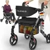 ELONEO 2in1 Rollstuhl Rollator faltbar und leicht mit Sitz, Produktbild-Vorschau 1