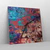 Wanduhr - Quadrat - Glasuhr - Graffiti modern - 30x30cm - Produktbild-Vorschau 4