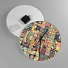 Wanduhr - Rund - Glasuhr - Blumen Mosaik - 30x30cm - Produktbild-Vorschau 2