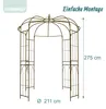 Relaxdays Rosenpavillon Metall, HBT: 275x211x211 cm, Produktbild-Vorschau 4