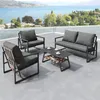 Flieks Gartenmöbel Set 4-tlg, Balkonmöbel Set für 4 Produktbild-Vorschau 1