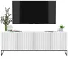 Szafka RTV Glamour Nowoczesna Komoda RTV Biały Mat 150 cm Podgląd zdjęcia produktu 1