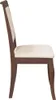 A side view of a single dining chair. Produktbild-Vorschau