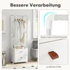 GOPLUS Kleiderständer mit Rollen, Garderobenständer mit 4 Produktbild-Vorschau 2