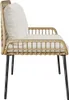 Banc de jardin vidaXL marron et crème en polyrotin Voir les images du produit 6