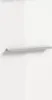 A minimalist white shelf mounted on a white textured wall. Produktbild-Vorschau