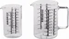 Two glass measuring jugs of different sizes are shown side-by-side against a white background. Podgląd zdjęcia produktu