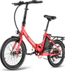 A red electric bicycle is shown against a white background. Produktbild-Vorschau