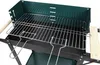 A close-up view of a charcoal grill with a wooden handle and side shelves. Produktbild-Vorschau