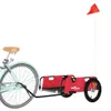 vidaXL Remorque pour vélo Rouge Tissu Oxford et fer Voir les images du produit 3