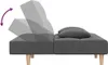 vidaXL Schlafsofa 2-Sitzer mit 2 Kissen Hellgrau Stoff Produktbild-Vorschau 7