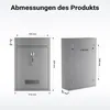Wiltec Briefkasten silberfarben V11 Postkasten mit Produktbild-Vorschau 7
