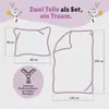 Diagram showing the dimensions of a two-piece bedding set, with illustrations of Olaf from Frozen at the top. Produktbild-Vorschau