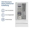 Kleiderschrank Schrank weiß 180cm Höhe 90cm Breite mit 2 Produktbild-Vorschau 4