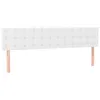 vidaXL Testiera LED bianca 200x5x78/88 cm in Pelle finta Anteprima dell’immagine prodotto 4