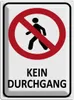 vianmo Blechschild 40x30 cm Kein Durchgang Warnschild Produktbild-Vorschau 1