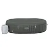 An oval-shaped inflatable hot tub with a separate pump unit, shown on a white background. Produktbild-Vorschau