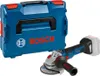 A Bosch angle grinder and its blue carrying case are displayed against a white background. Produktbild-Vorschau
