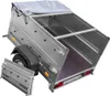 A trailer with its cover and sides open, showing the interior. Produktbild-Vorschau
