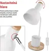 Stolní lampa POPPY na žárovku E27, bílá Náhled obrázku produktu