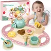 Teeservice Kinderküche Zubehör, Tee Set Holzspielzeug, Produktbild-Vorschau 4