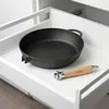 Gusseisenpfanne 28cm Gußeisenpfanne 70mm hoch mit Holzgriff Produktbild-Vorschau 3