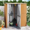 vidaXL Capanno per attrezzi Marrone 180,5x97x209,5 cm Anteprima dell’immagine prodotto 2