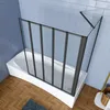 A bathtub with a folding shower screen attached. Produktbild-Vorschau