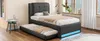 Letto imbottito 90x200 cm con letto estraibile regolabile Anteprima dell’immagine prodotto 19