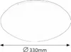A line drawing of a round, flat object with a diameter measurement indicated. Náhled obrázku produktu