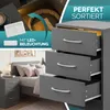 CASARIA® Comodino con LED 3 Cassetti Capienti 54x39x28 cm Anteprima dell’immagine prodotto 3