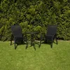 GARDLOV 23461 Zestaw balkonowy stół + 2 krzesła czarny Podgląd zdjęcia produktu 7