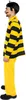 A man wearing a yellow and black striped costume, viewed from the side. Produktbild-Vorschau